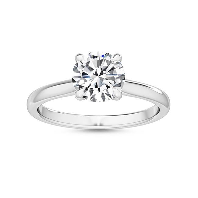 18K White Gold Lab Grown Four Claw Solitaire Ring ( Setting Only ) - Lab Grown Diamonds Australia