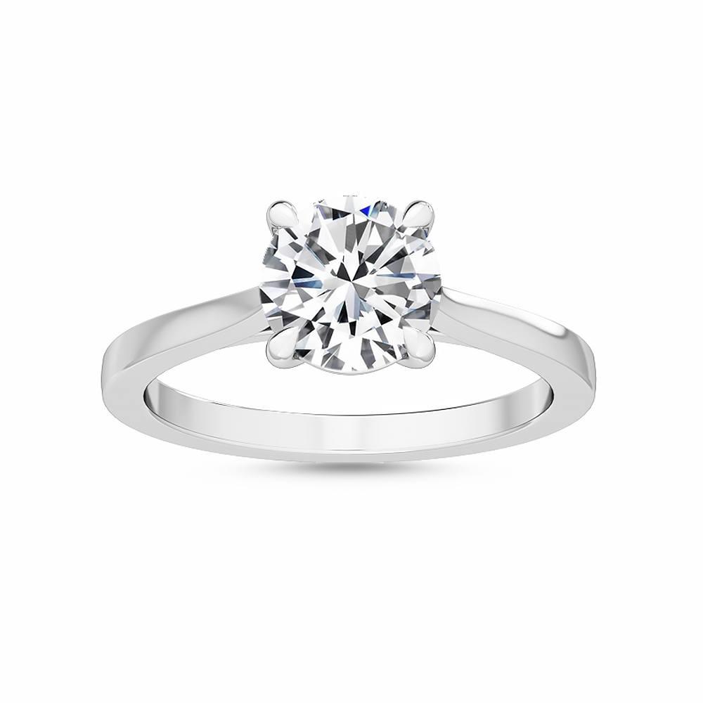 18K White Gold Lab Grown Solitaire Ring ( Setting Only ) - Lab Grown Diamonds Australia