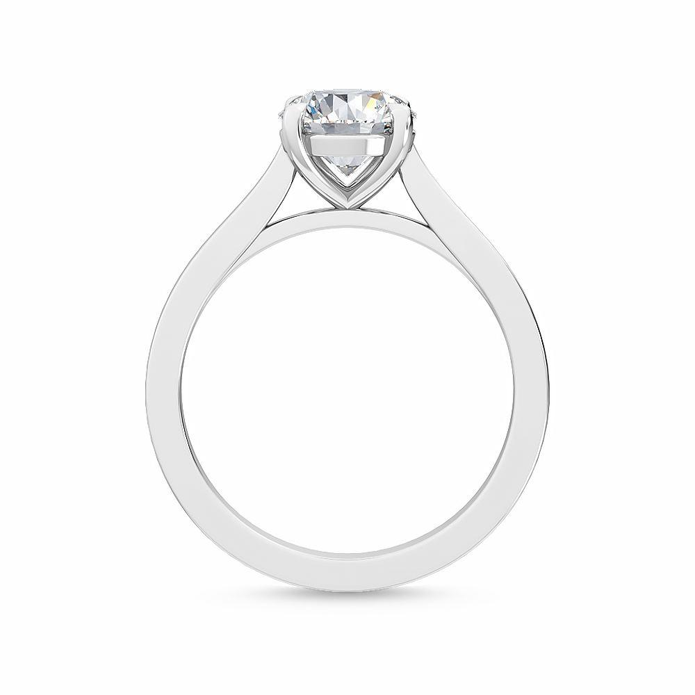 18K White Gold Lab Grown Solitaire Ring ( Setting Only ) - Lab Grown Diamonds Australia