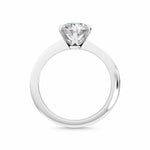18K White Gold Lab Grown Knife Edged Solitaire Ring ( Setting Only ) - Lab Grown Diamonds Australia
