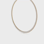 18k Yellow Gold 24ct Lab Grown Diamond Tennis Necklace