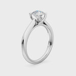 18K White Gold Lab Grown Solitaire Knot Ring ( Setting Only )