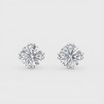 18K 1.5ctw Round Lab Grown Eight Prong Studs