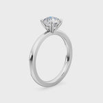18K White Gold Lab Grown Double Claw Solitaire Ring ( Setting Only )