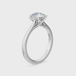 18K White Gold Lab Grown Solitaire Ring ( Setting Only )