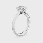 18K White Gold Lab Grown Eagle Claw Solitaire Ring ( Setting Only )